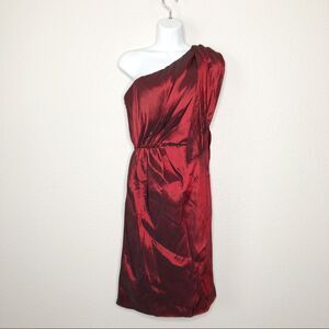 Y2K Jim Hjelm Occasions One Shoulder Taffeta Cocktail Party Prom Dress Size 8